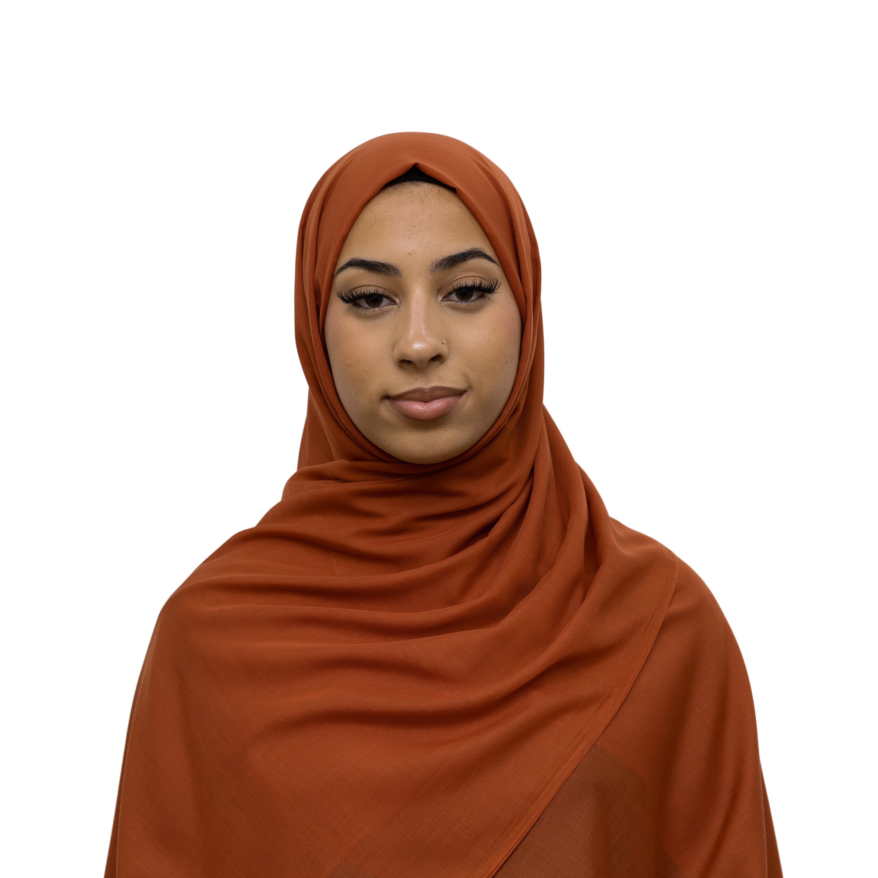 Exclusive Cotton Hijab Rust Col 71