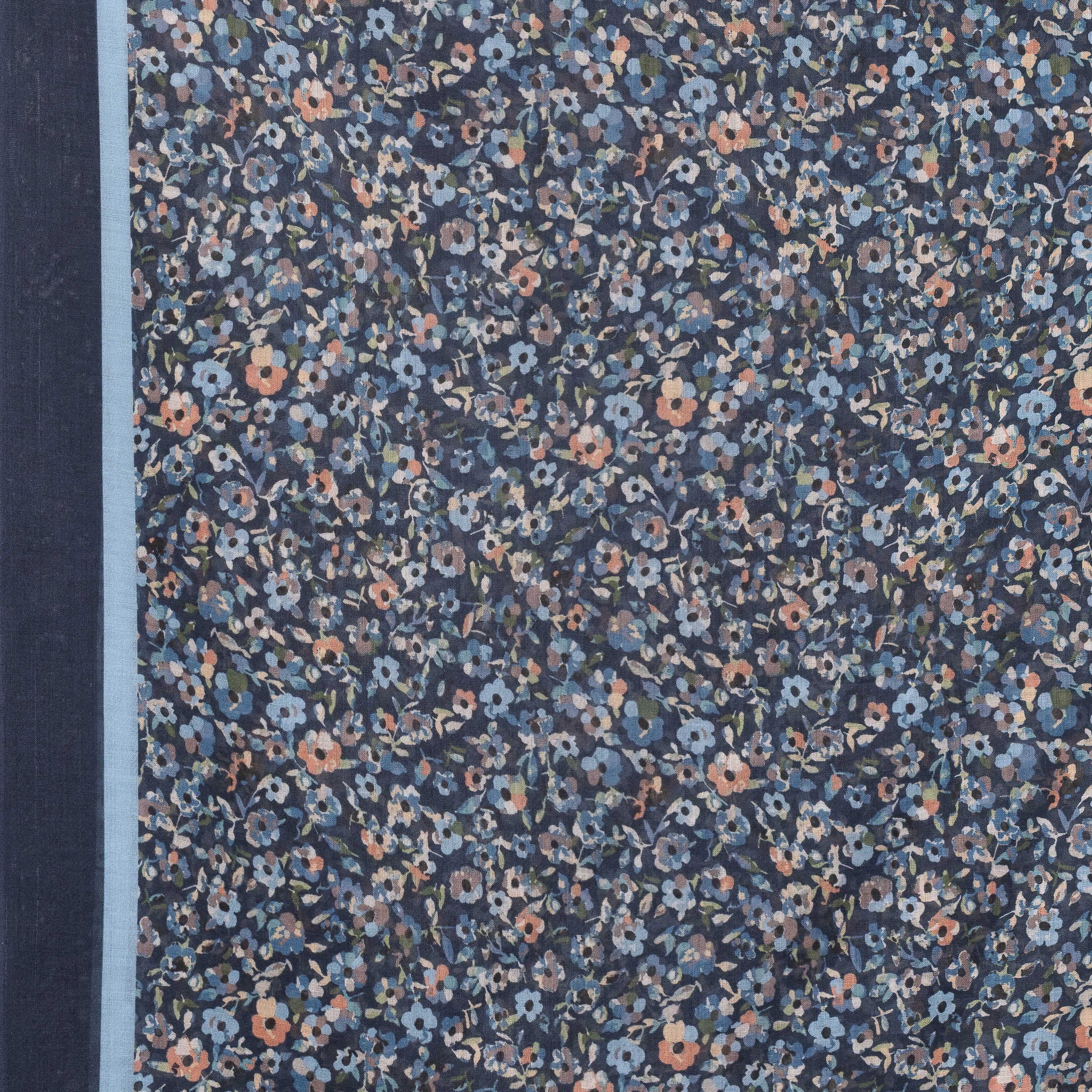 Exclusive Cotton Print Hijab Floral Navy Blue Col 10