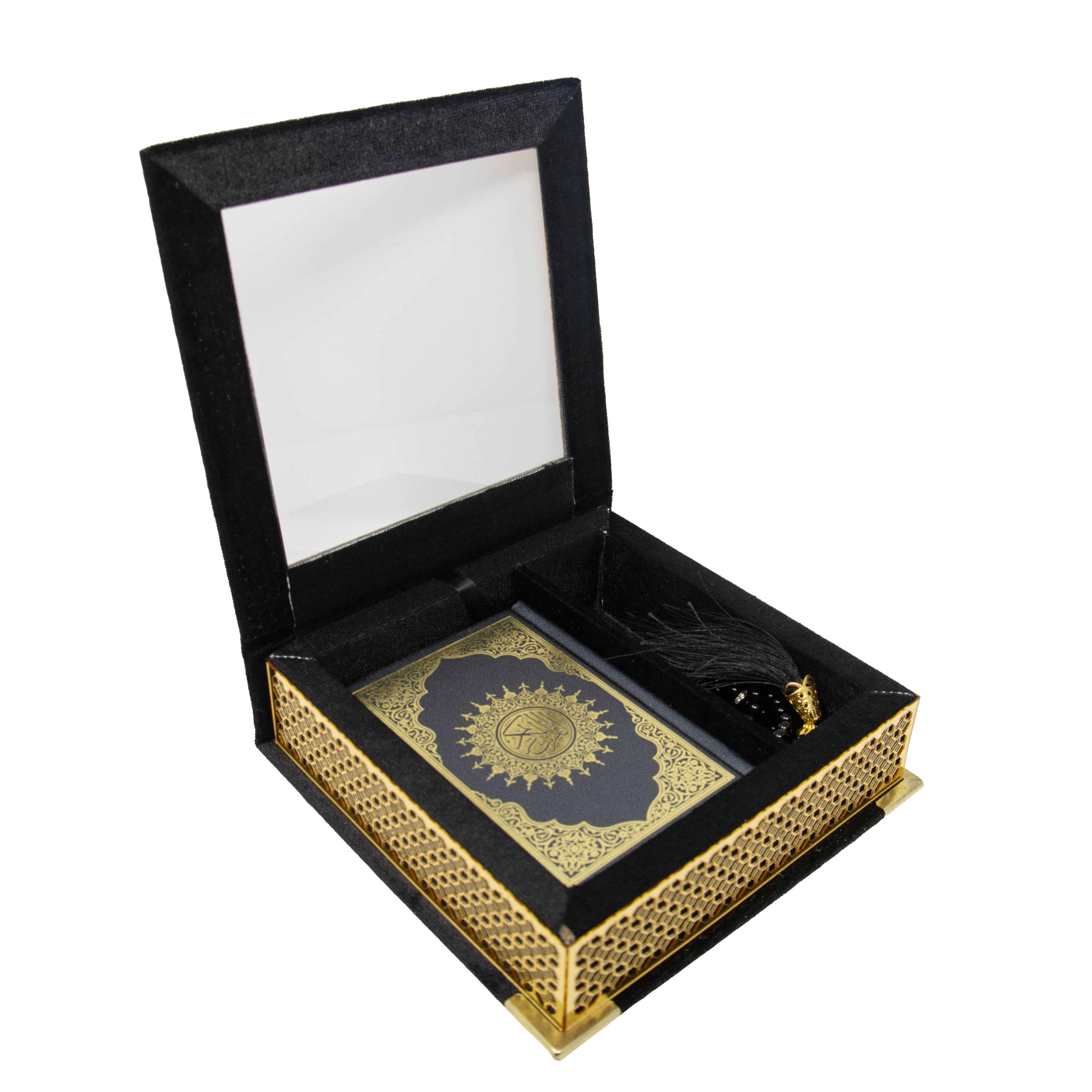 Velvet Quran Gift Set Black 0517