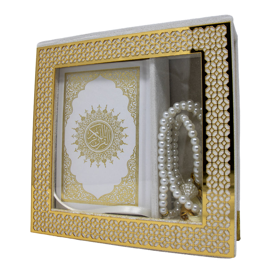 Velvet Quran Gift Set Cream 0517
