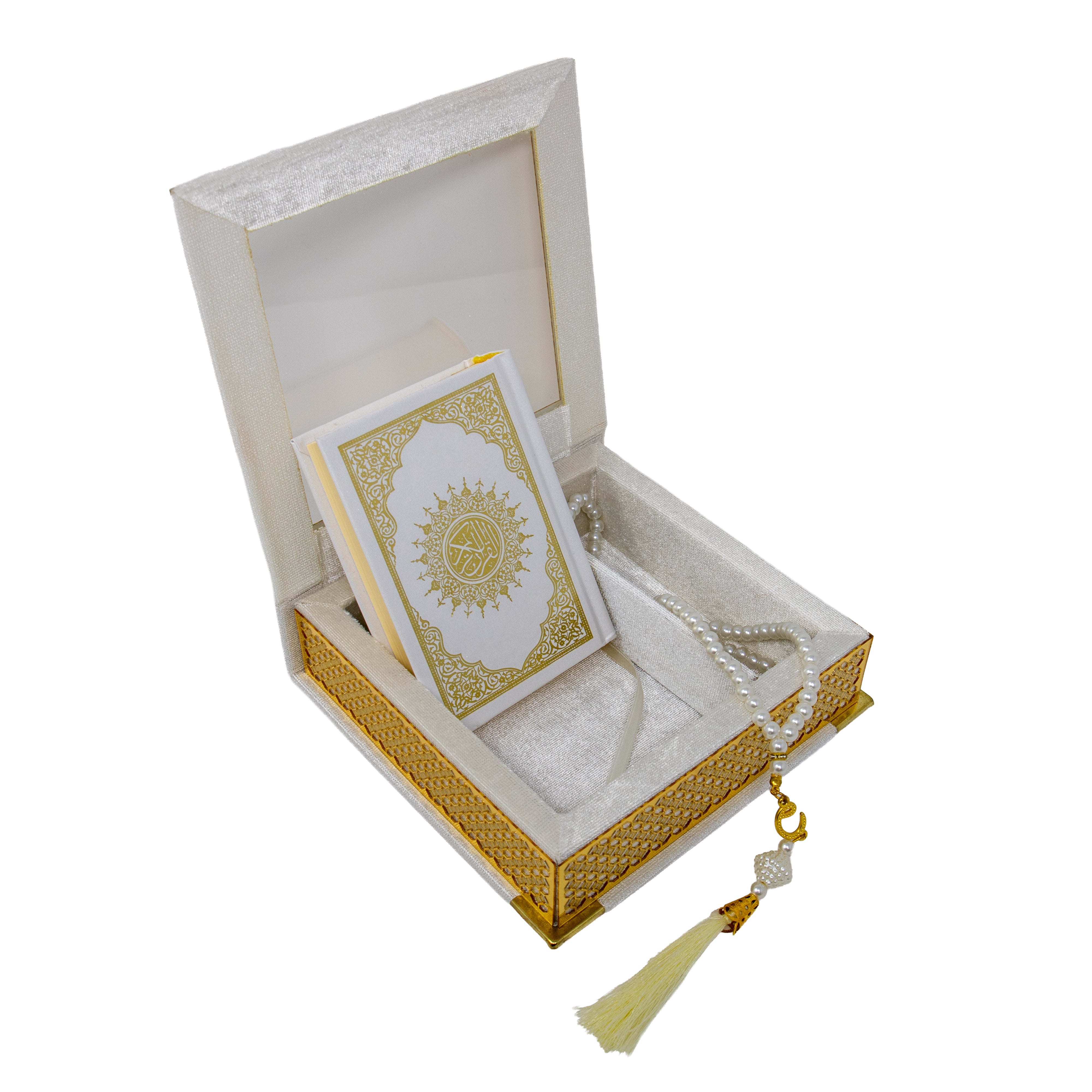 Velvet Quran Gift Set Cream 0517