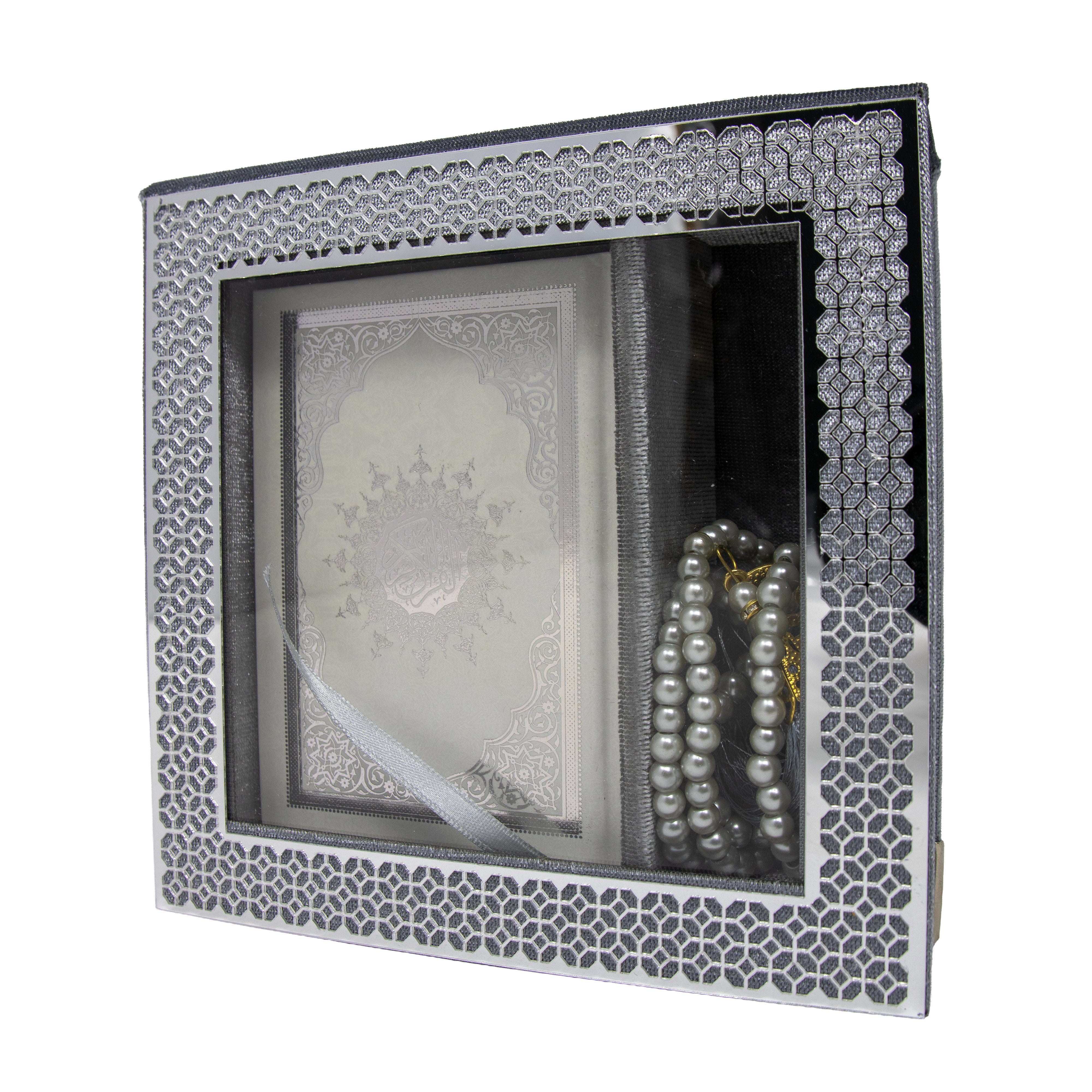 Velvet Quran Gift Set Gray 0517