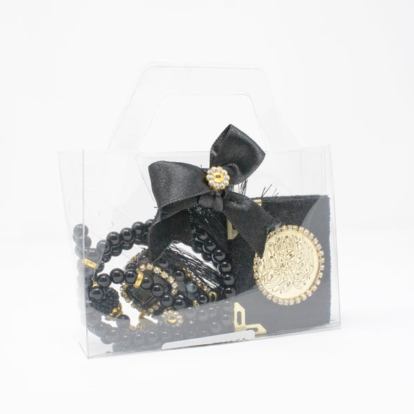 Wedding Favour Mini Quran And 2 Type Tasbih Black 0994