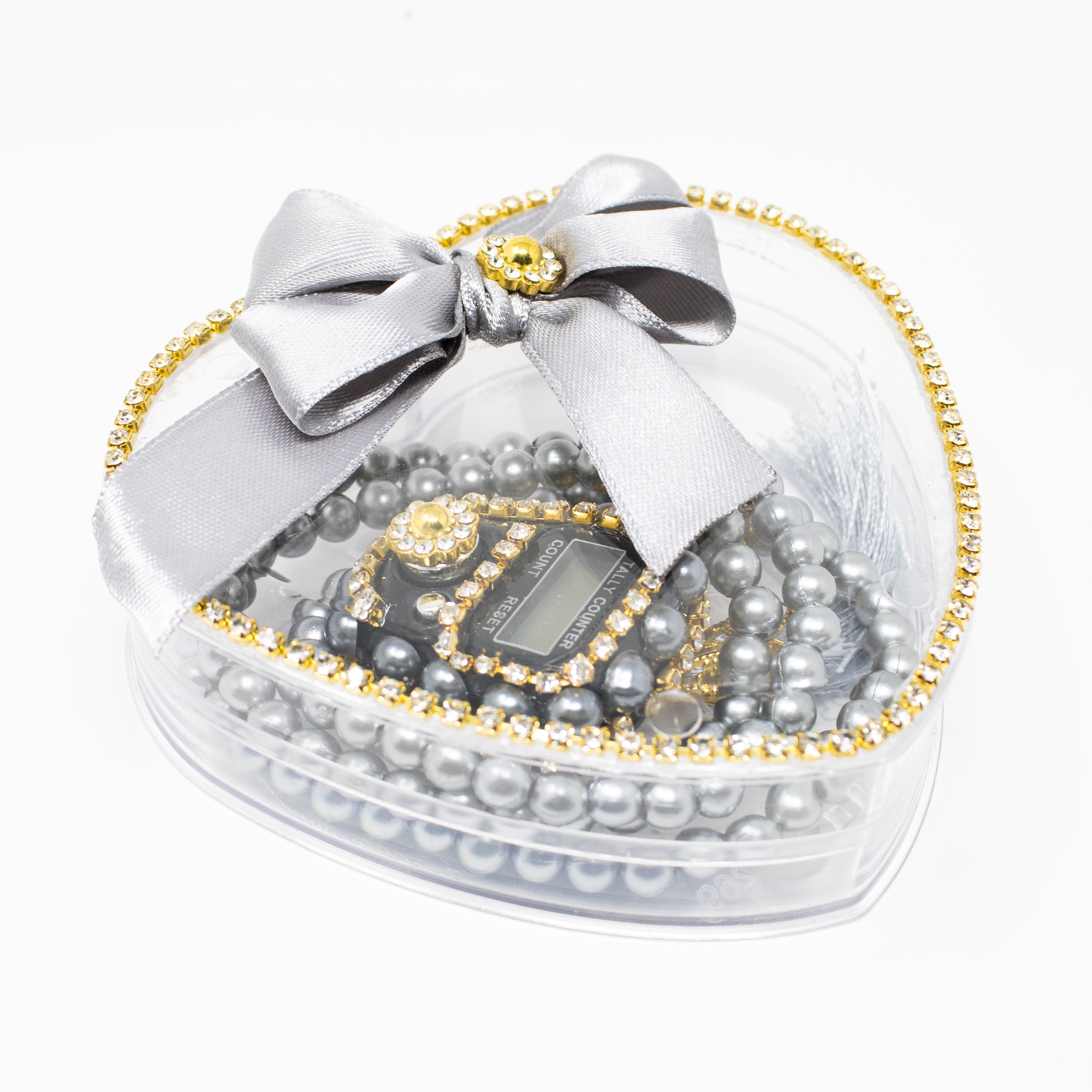 Large Wedding Favour 2 Type Tasbih Grey 0990