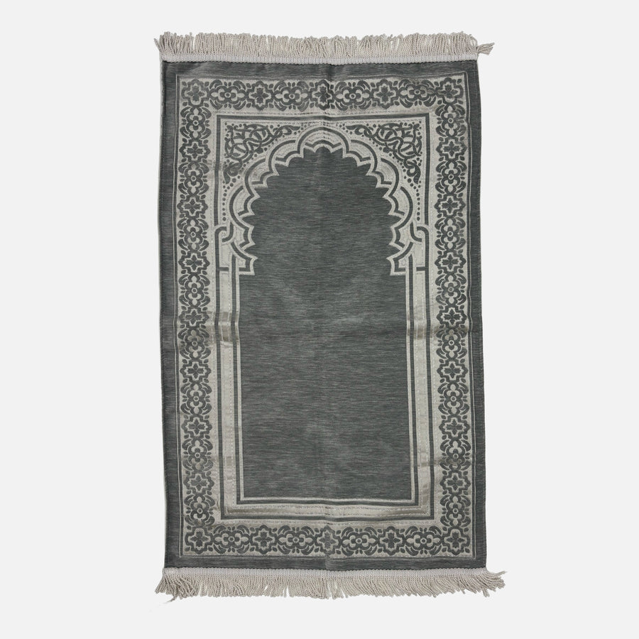 Luxury Chenile Grey Prayer Mat 11104-6