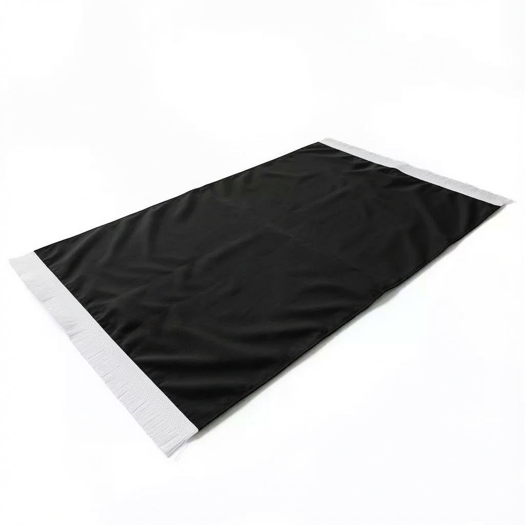 Plain Soft Touch Velvet Prayer Mat Black AMTY 5022