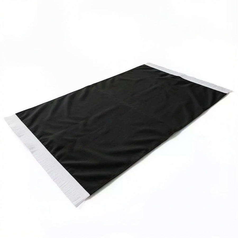 Plain Soft Touch Velvet Prayer Mat Black AMTY 5022