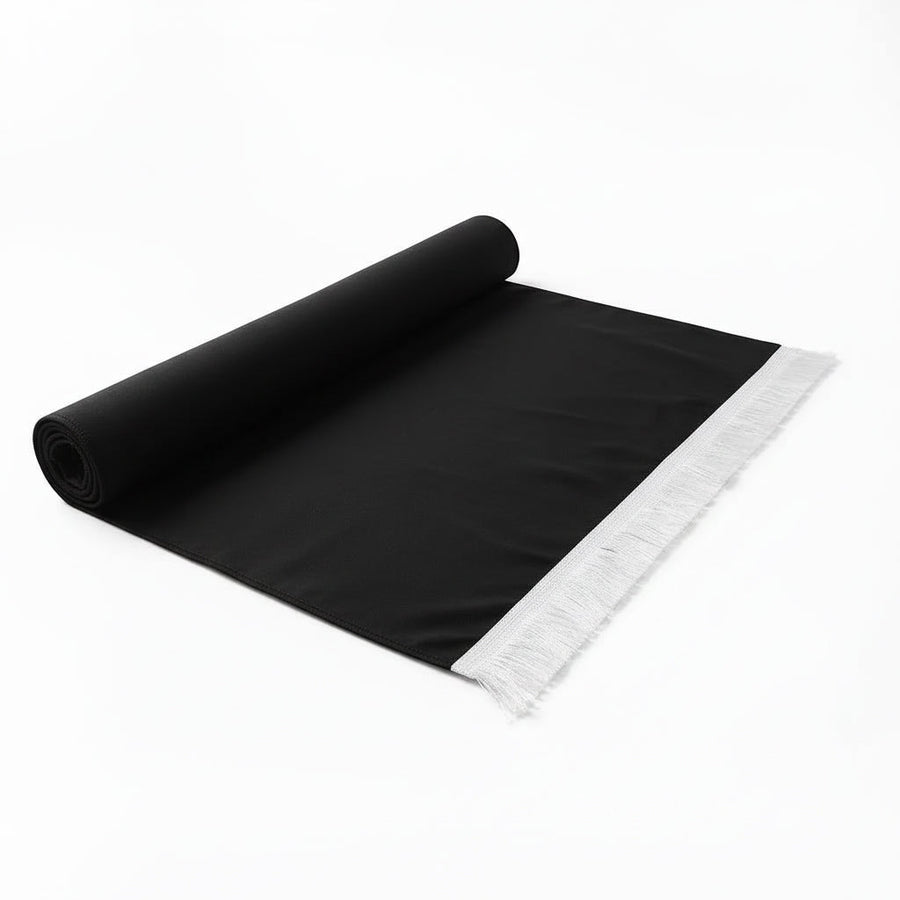 Plain Soft Touch Velvet Prayer Mat Black AMTY 5022