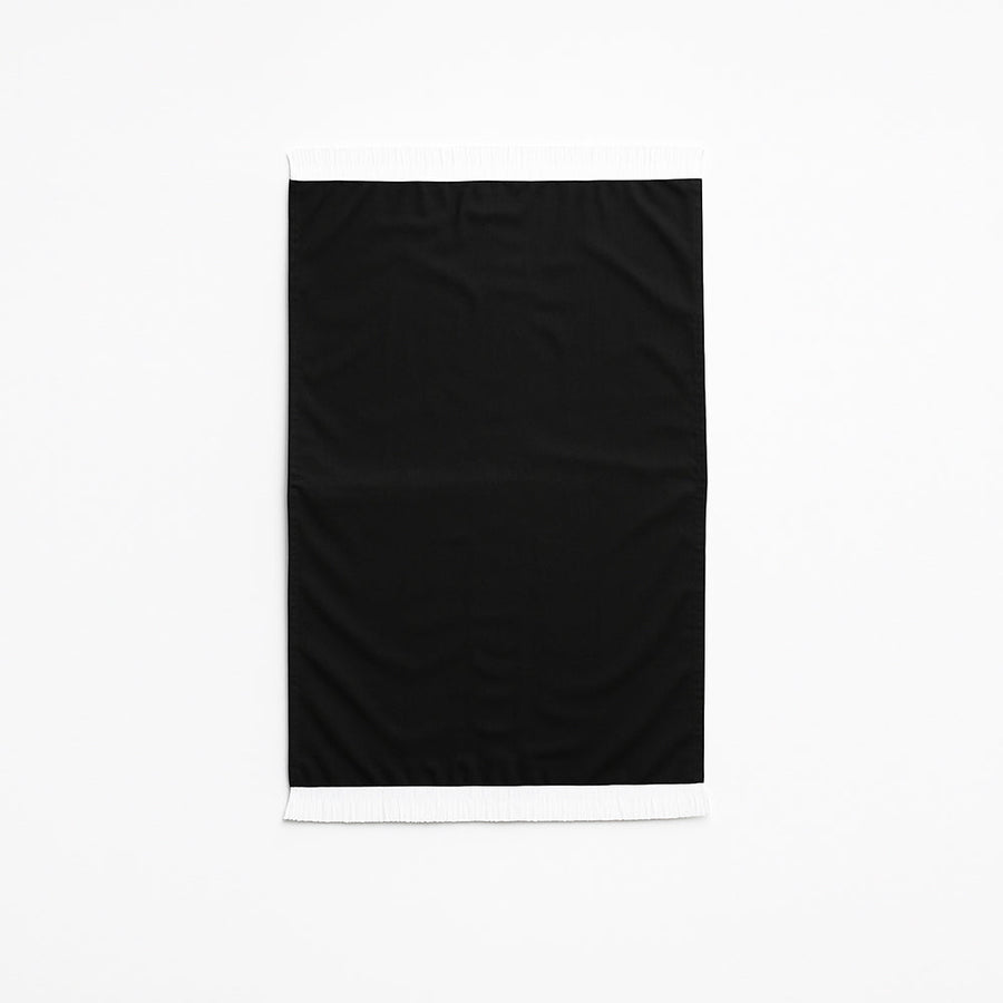 Plain Soft Touch Velvet Prayer Mat Black AMTY 5022