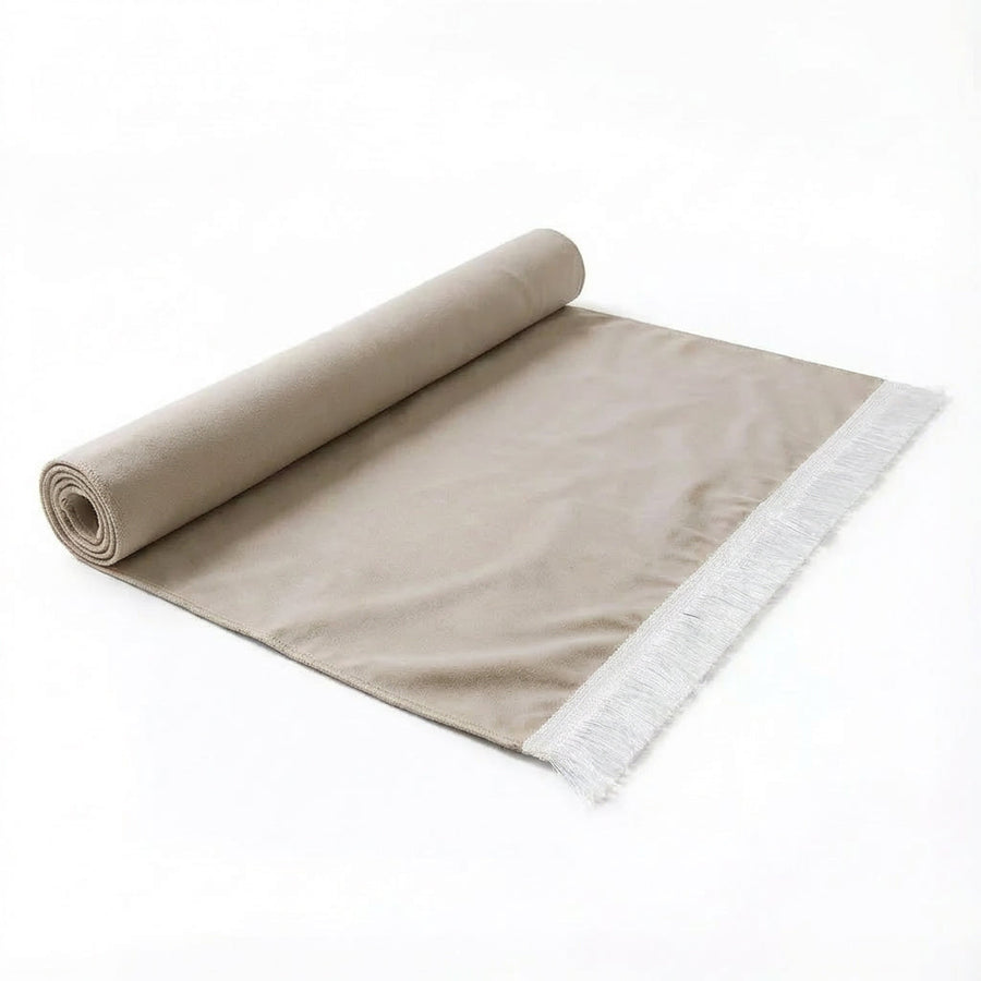 Plain Soft Touch Velvet Prayer Mat Cream AMTY 5022