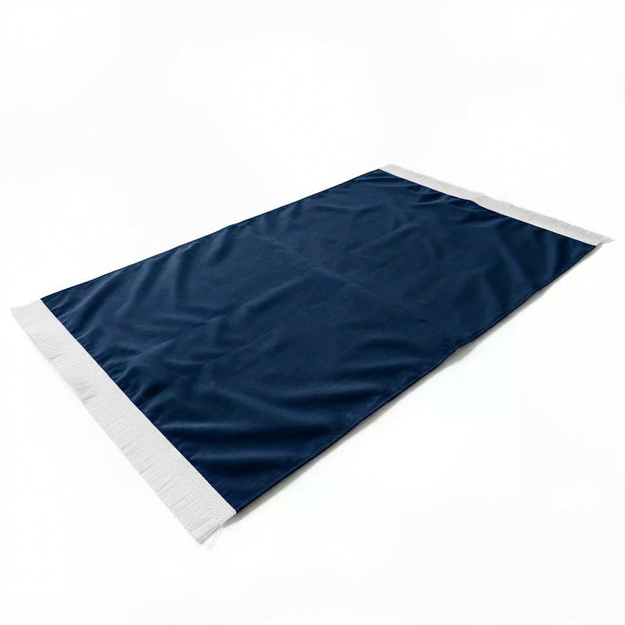 Plain Soft Touch Velvet Prayer Mat Navy AMTY 5022