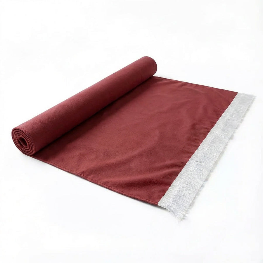 Plain Soft Touch Velvet Prayer Mat Maroon AMTY 5022