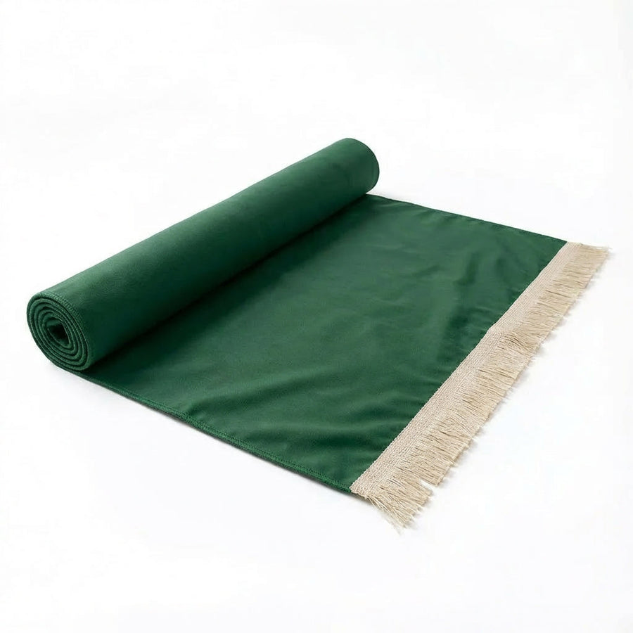 Plain Soft Touch Velvet Prayer Mat Green AMTY 5022