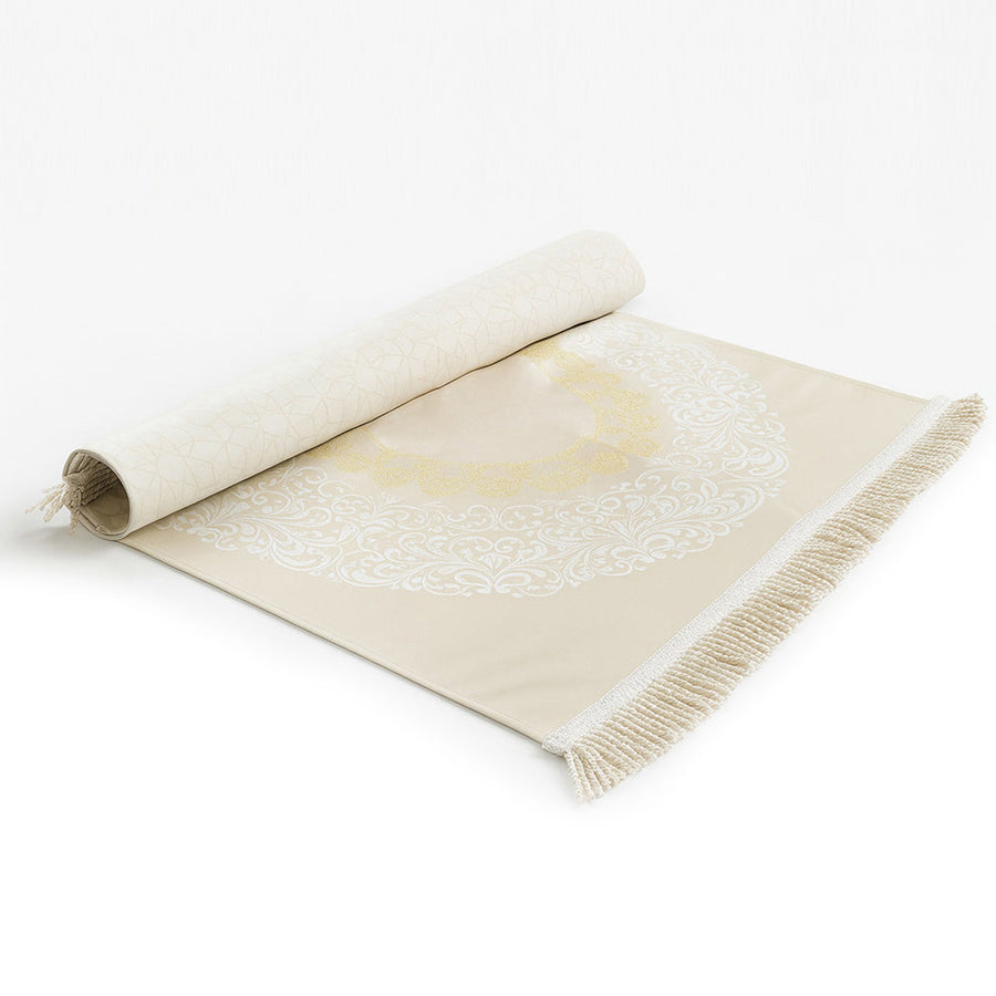 Luxury Satin Prayer Mat Cream AMTY 5048