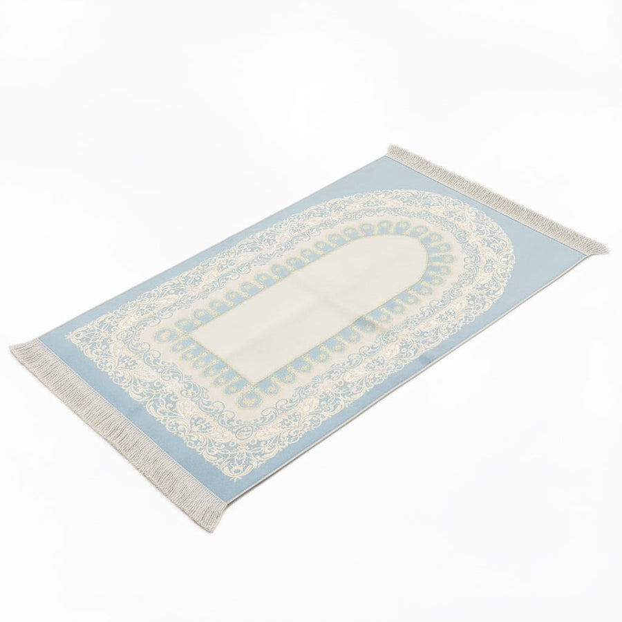 Luxury Satin Prayer Mat Baby Blue AMTY 5048