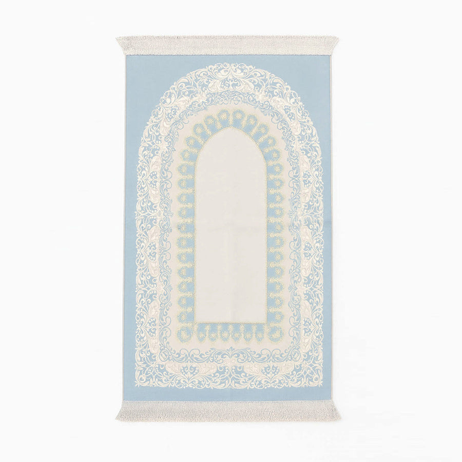Luxury Satin Prayer Mat Baby Blue AMTY 5048