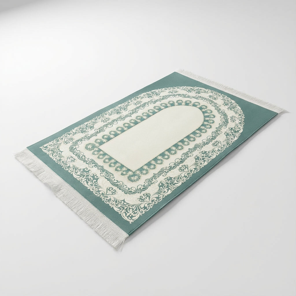 Luxury Satin Prayer Mat Green AMTY 5048