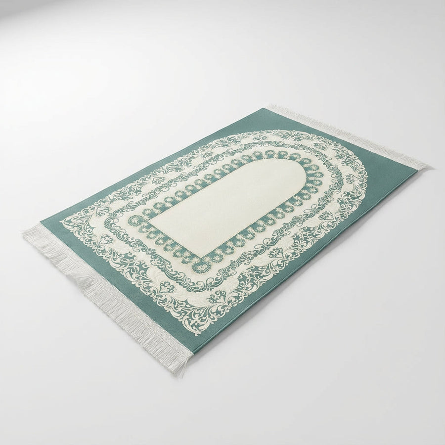 Luxury Satin Prayer Mat Green AMTY 5048
