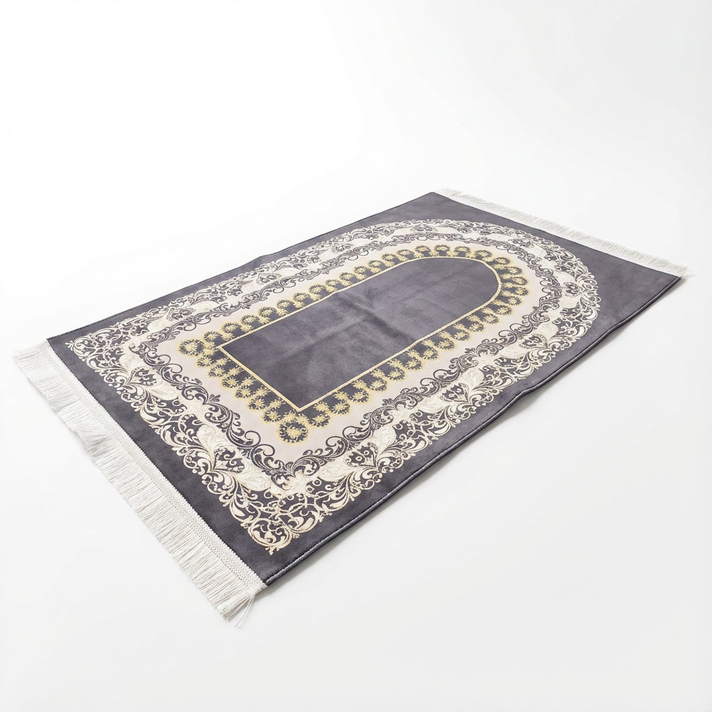 Luxury Satin Prayer Mat Purple AMTY 5048