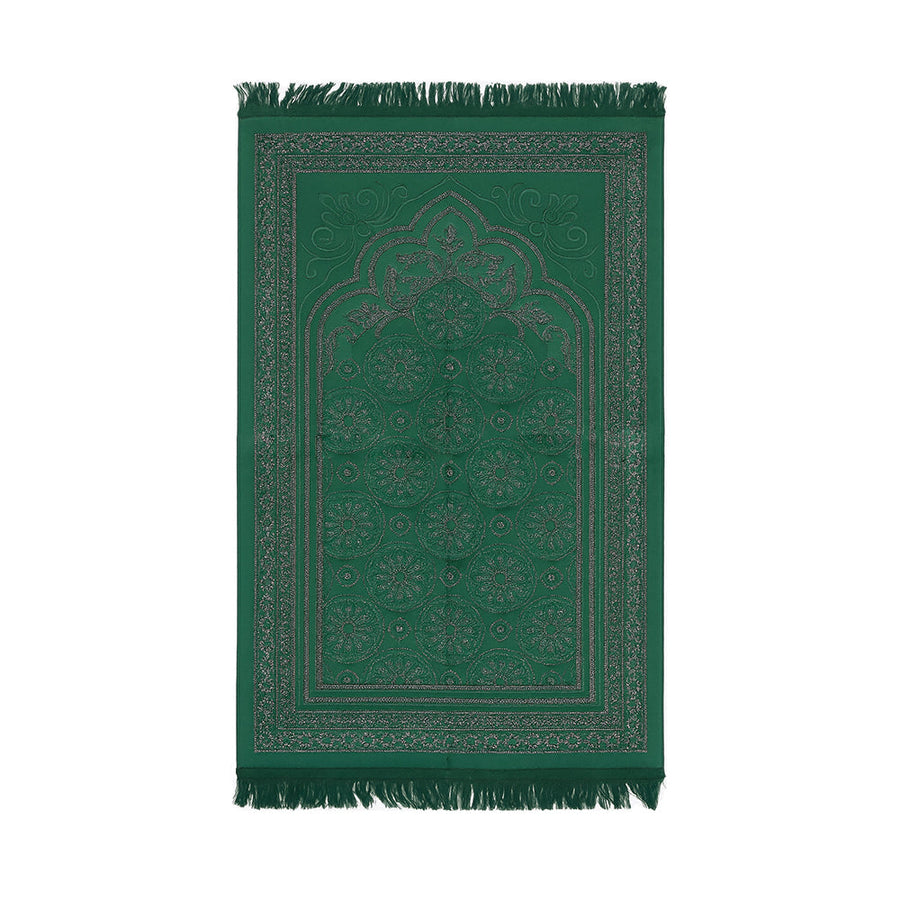 Velvet Glitter Bottle Green Prayer Mat AMTY-7056