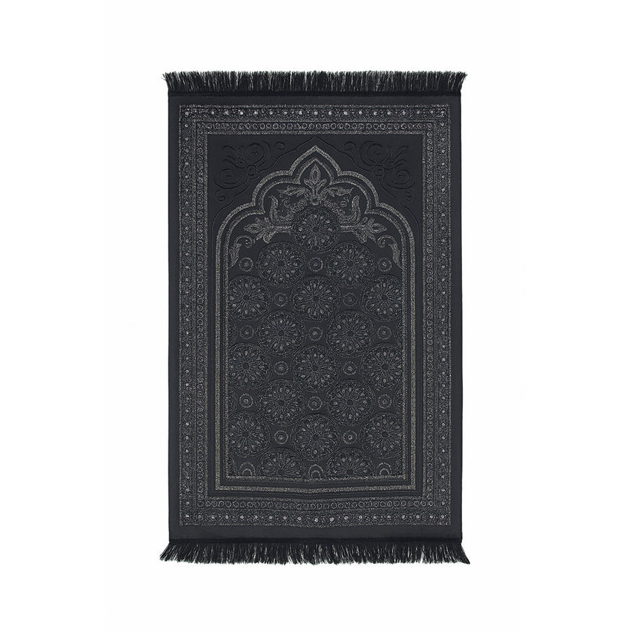 Velvet Glitter Black Prayer Mat AMTY-7056