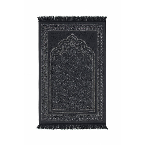 Velvet Glitter Black Prayer Mat AMTY-7056