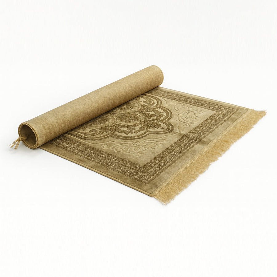 Velvet Glitter Prayer Mat Gold AMTY-7056