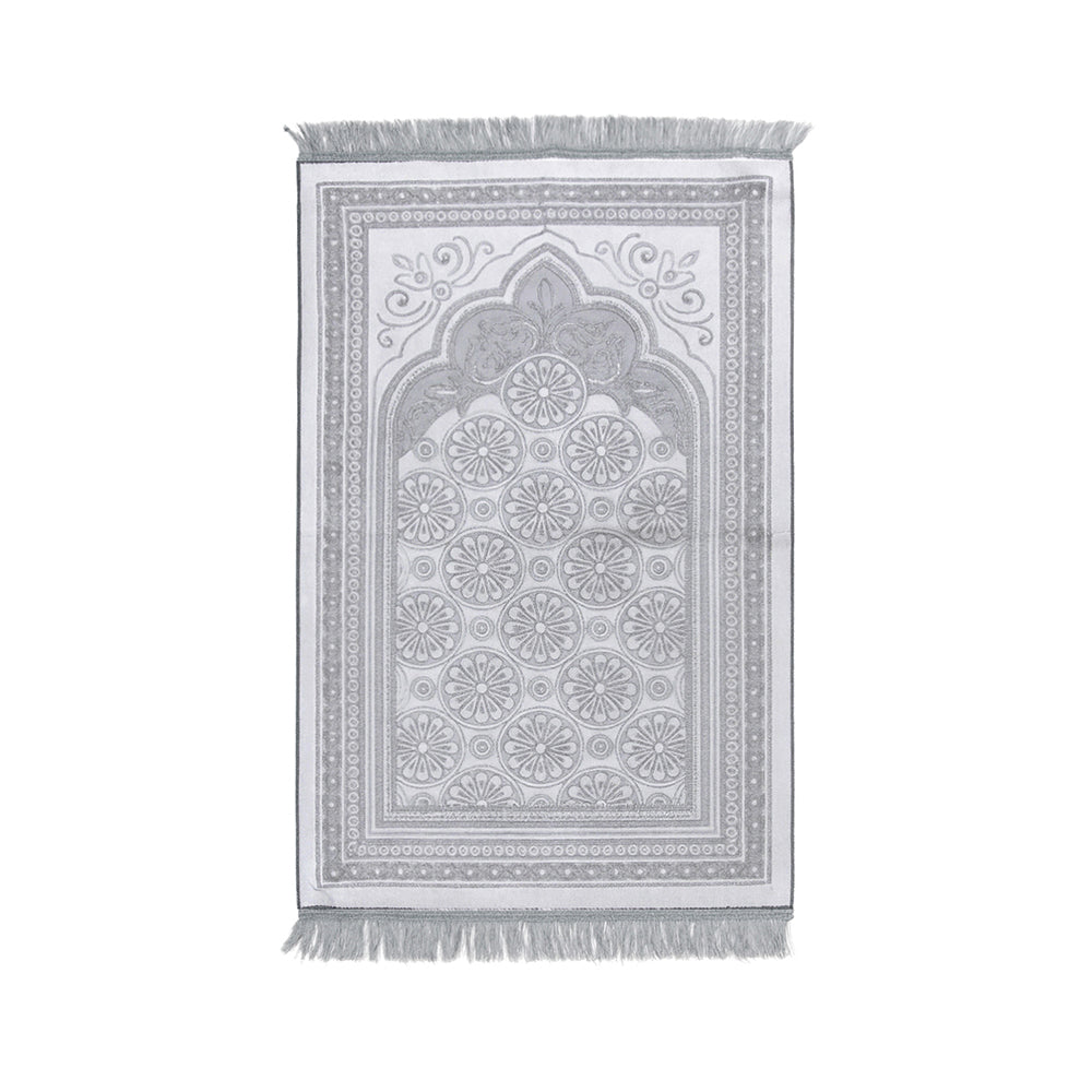 Velvet Glitter Grey Prayer Mat AMTY-7056