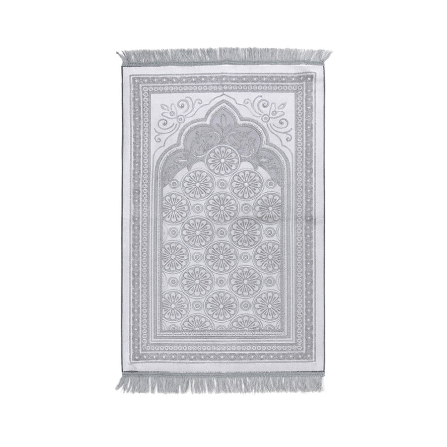 Velvet Glitter Grey Prayer Mat AMTY-7056