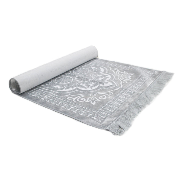 Velvet Glitter Grey Prayer Mat AMTY-7056