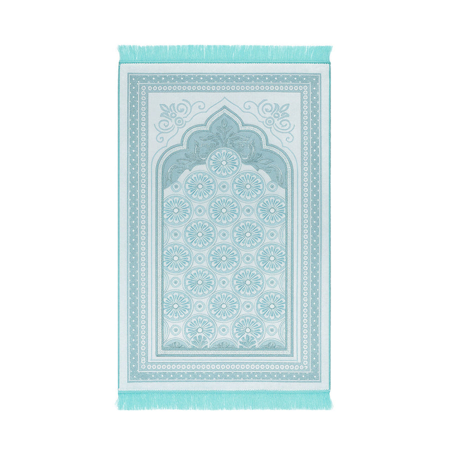 Velvet Glitter Turqoise Prayer Mat AMTY-7056