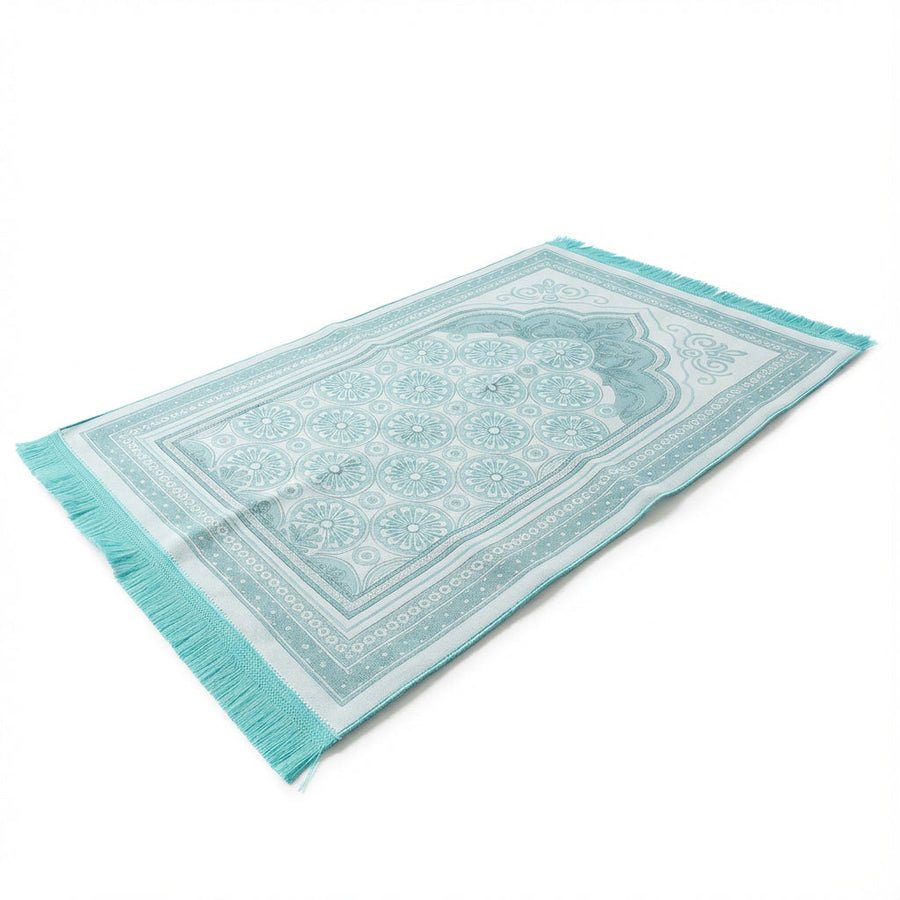 Velvet Glitter Turqoise Prayer Mat AMTY-7056