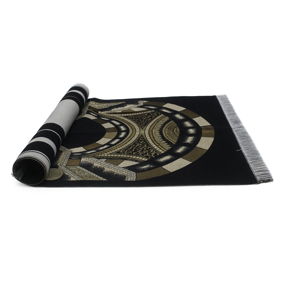 Ravza Black Chenille Prayer Mat AMTY 7065