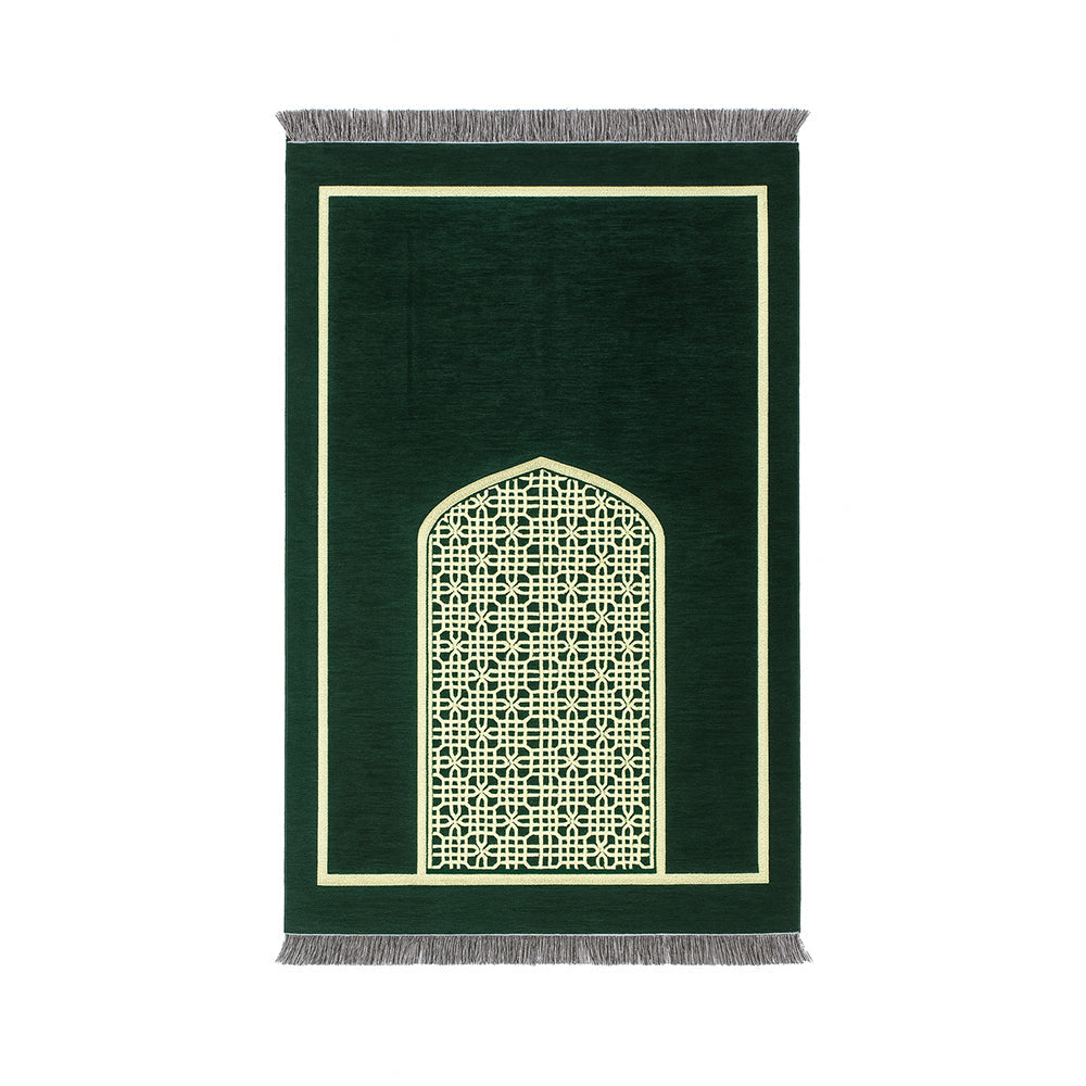 Mehraab Chenille Prayer Mat Green AMTY 7065