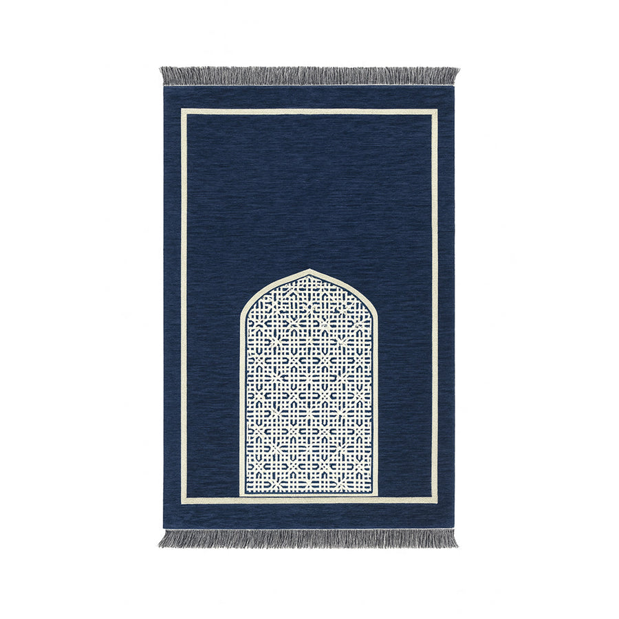 Mehraab Chenille Prayer Mat Navy AMTY 7065