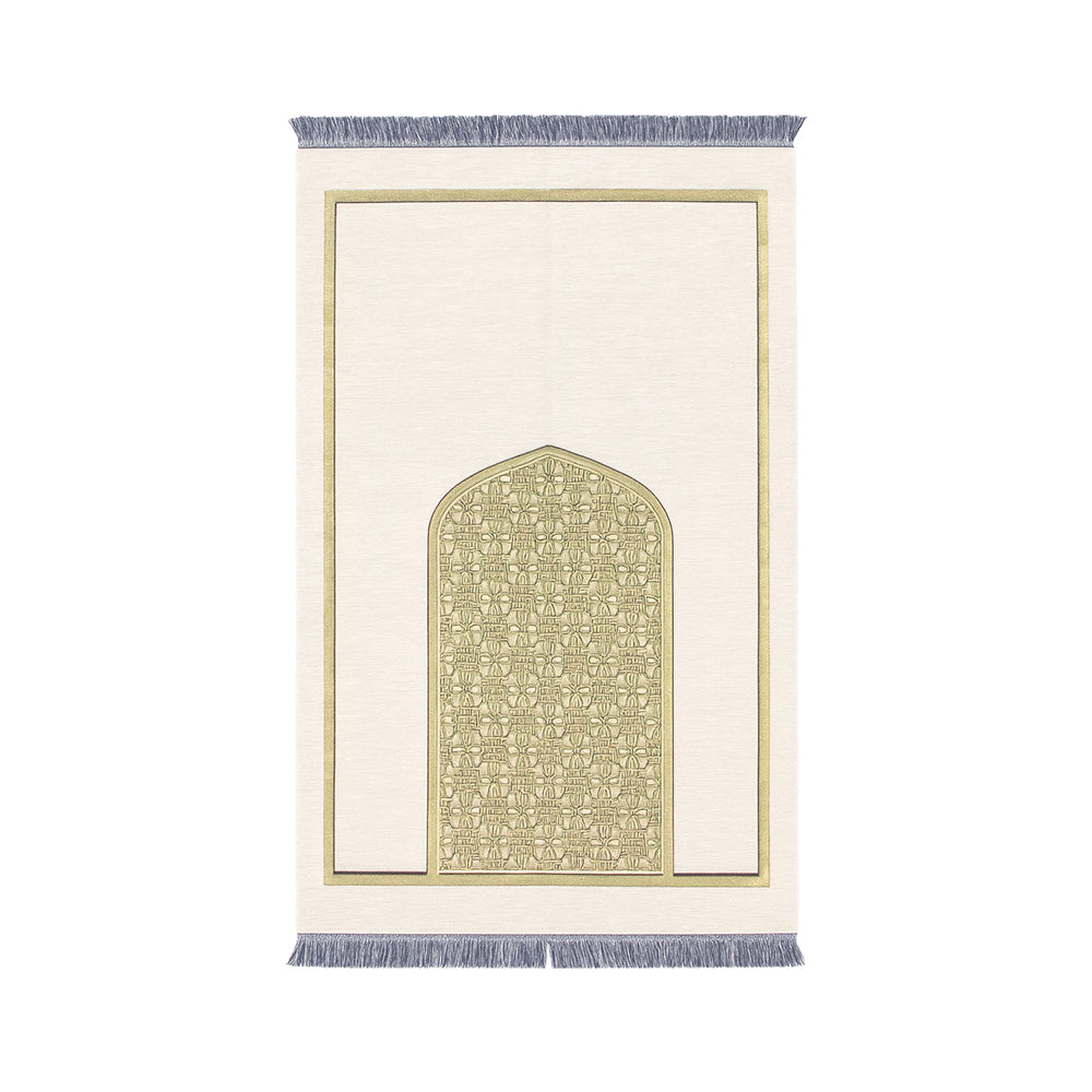 Mehraab Chenille Prayer Mat Cream AMTY 7065