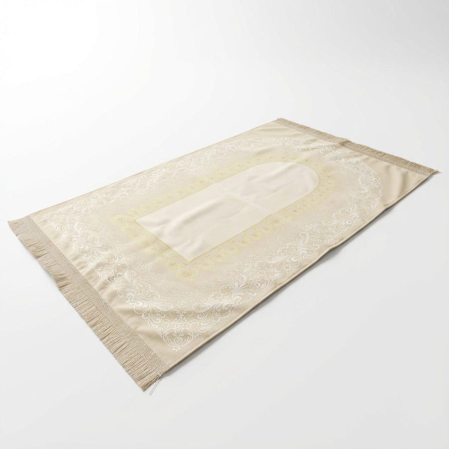 Luxury Satin Prayer Mat Cream AMTY 5048