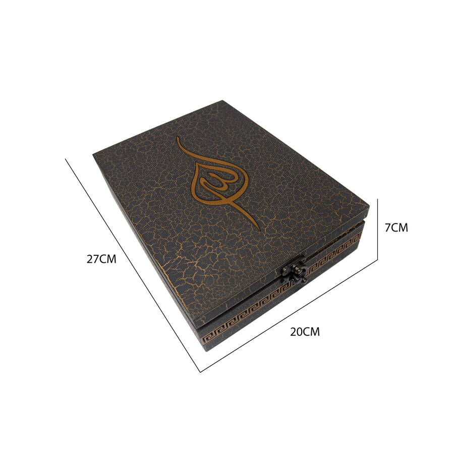 Supreme Quran Cover With Quran Black & Gold 19339
