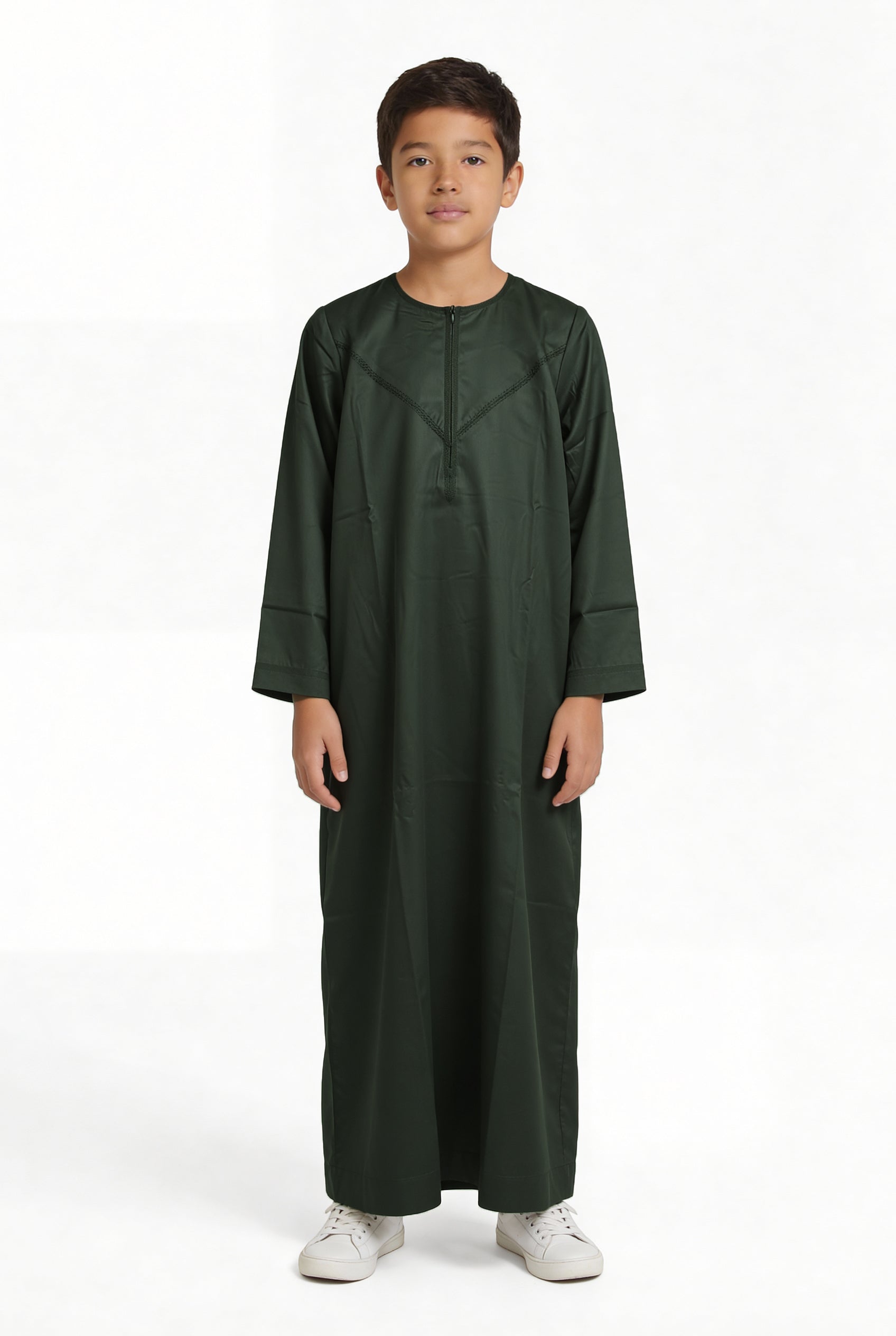 Boys Omani Satin Thobe Emerald Green ASB 846
