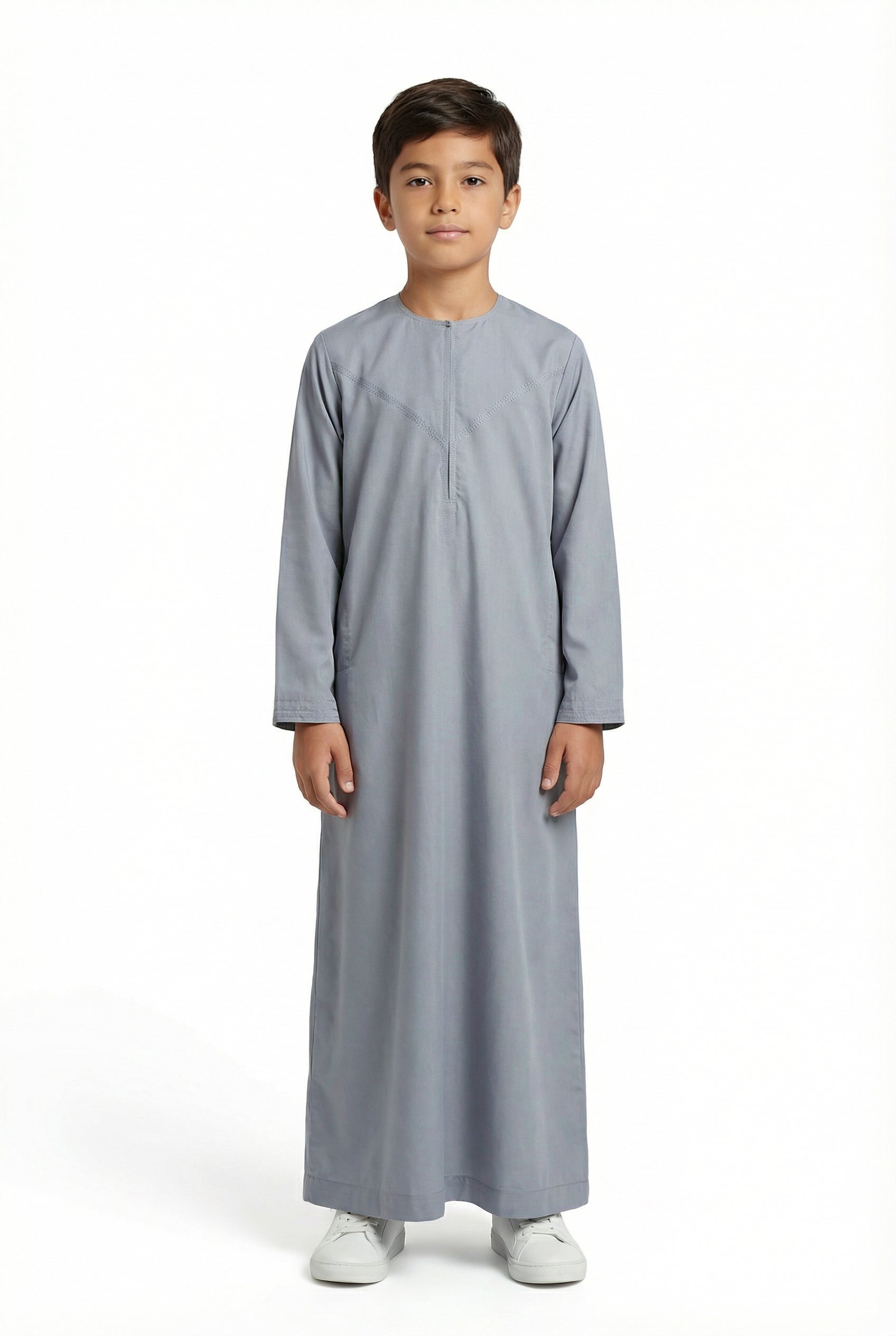 Boys Omani Thobe Light Grey 873 Col 01