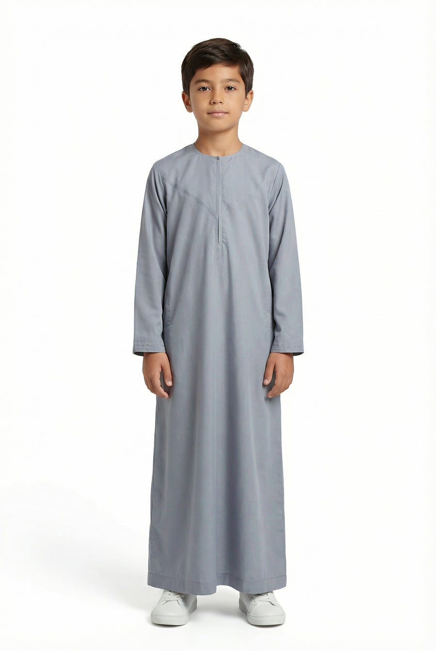 Boys Omani Thobe Light Grey 873 Col 01