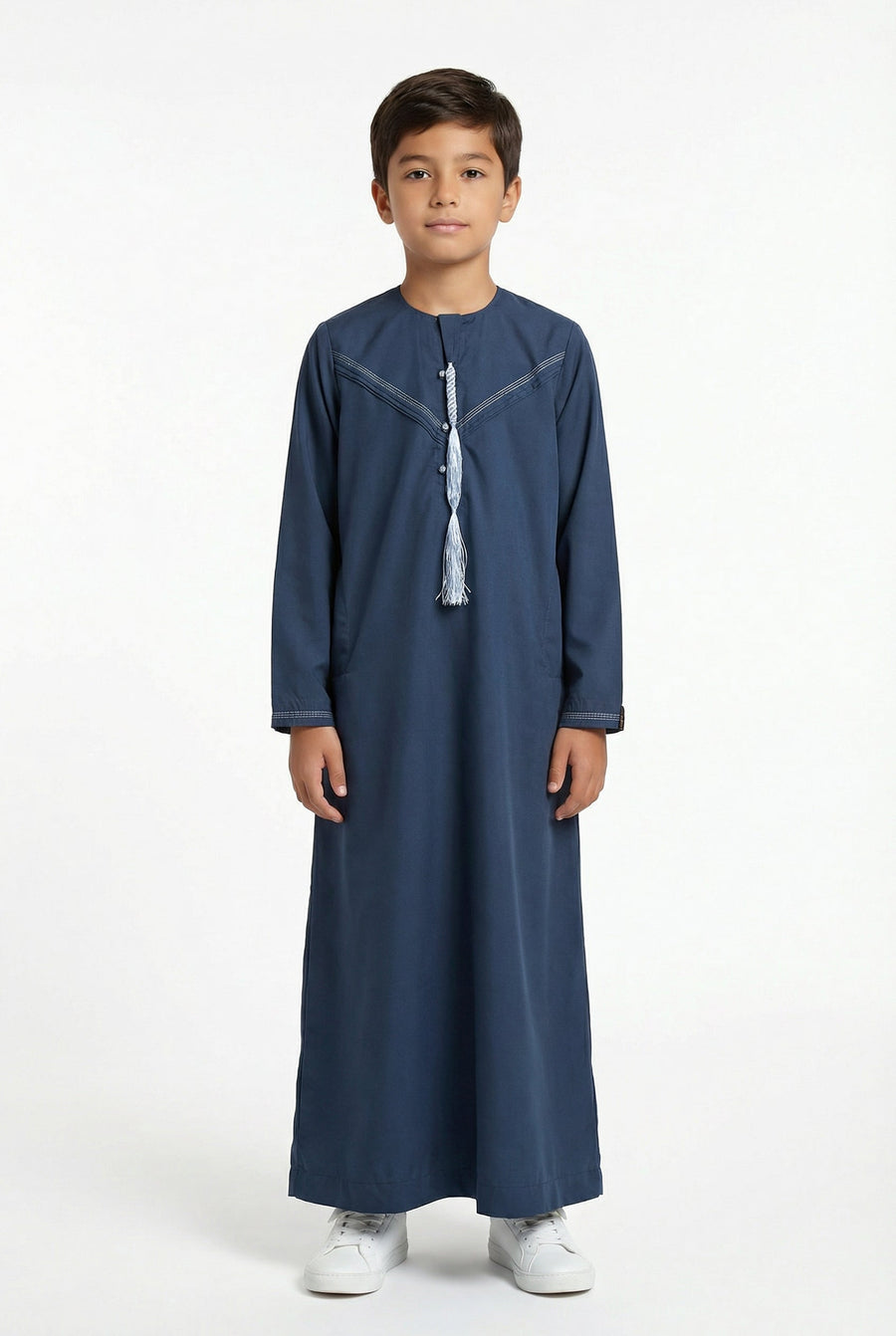 Boys Omani Tassaled Thobe Navy 923 Col 1