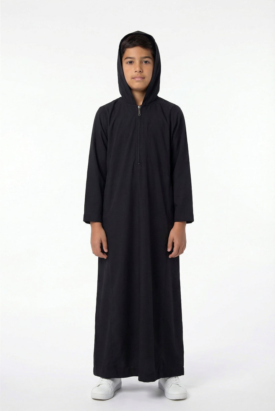 Boys Hooded Thobe Black 93