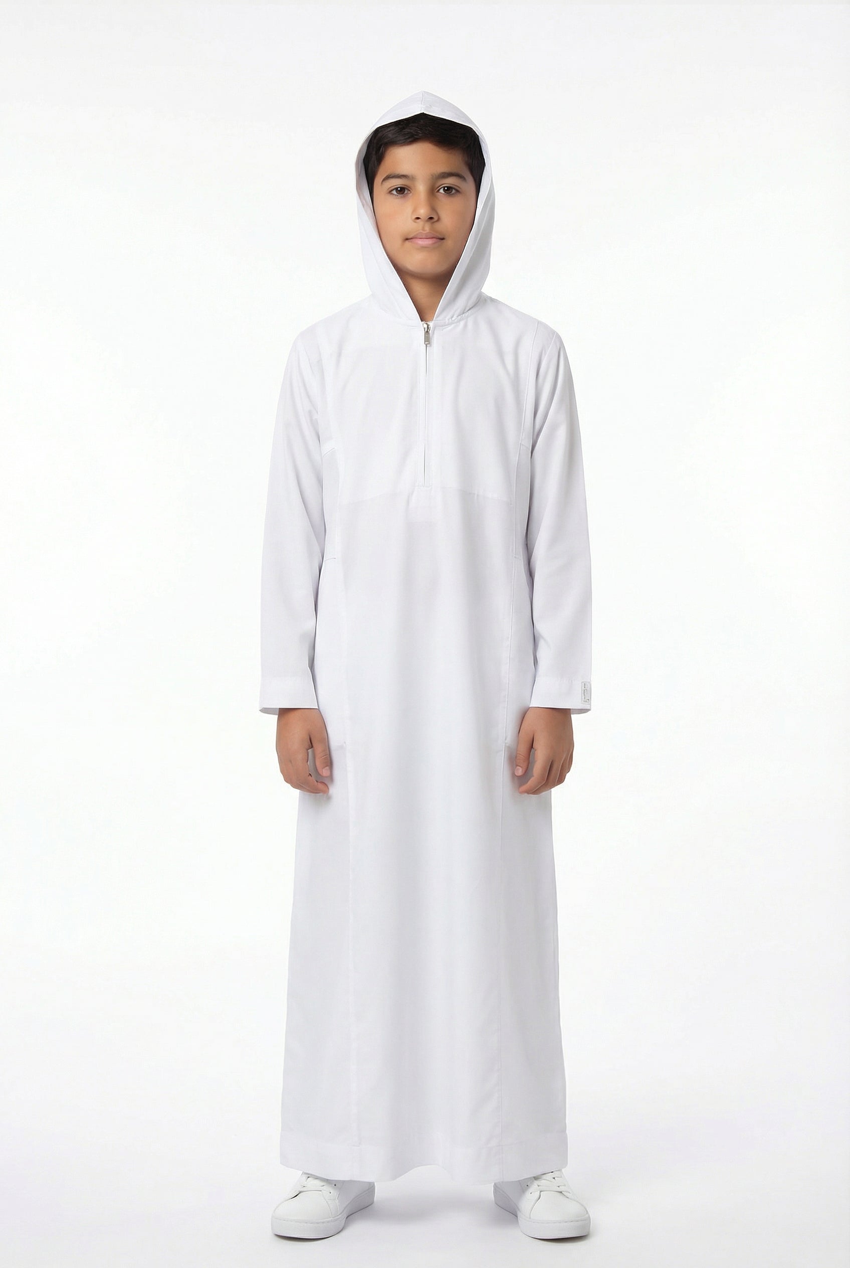 Boys Hooded Thobe White 93