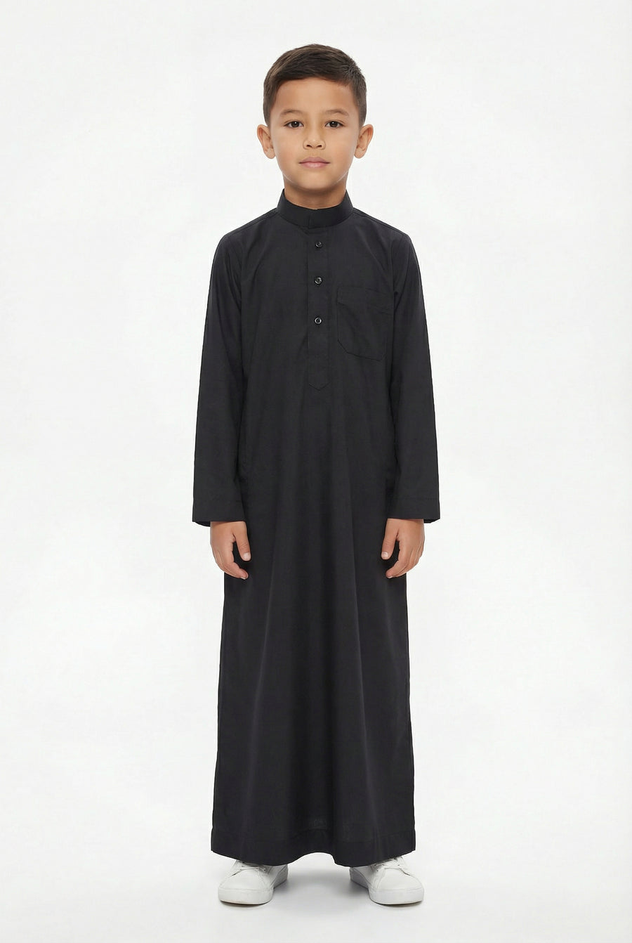 Boys Collared Thobe Black 94