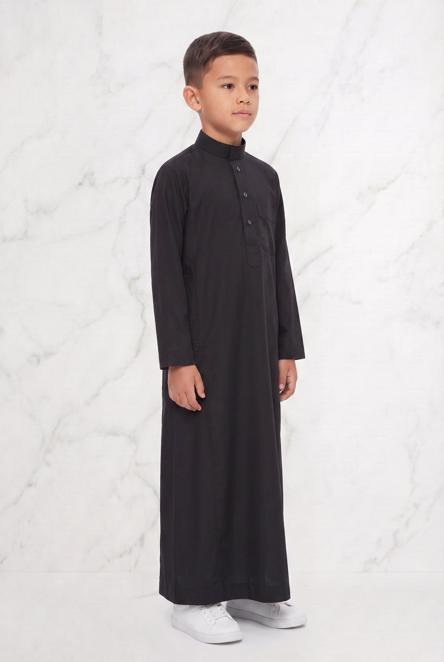 Boys Collared Thobe Black 94