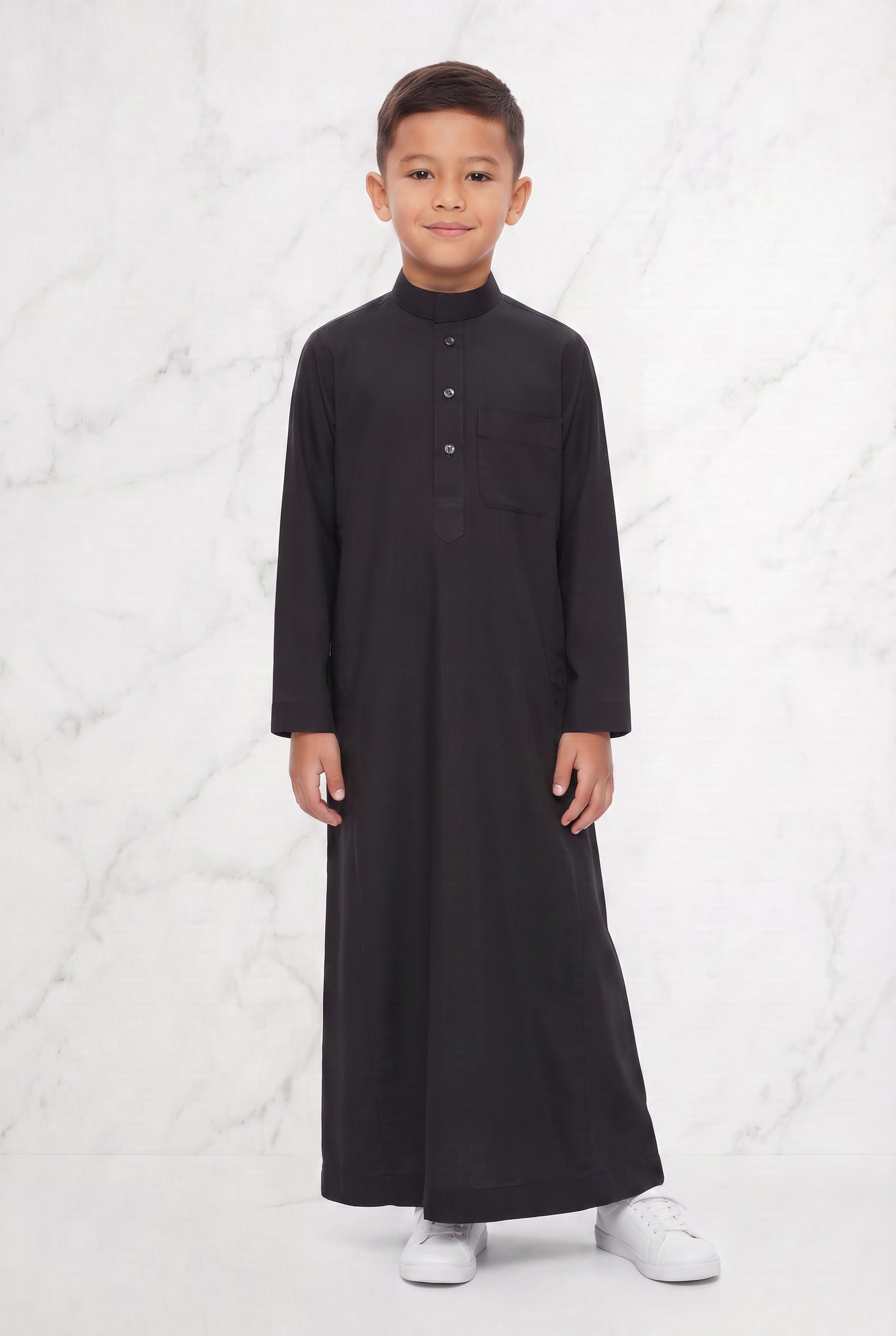 Boys Collared Thobe Black 94