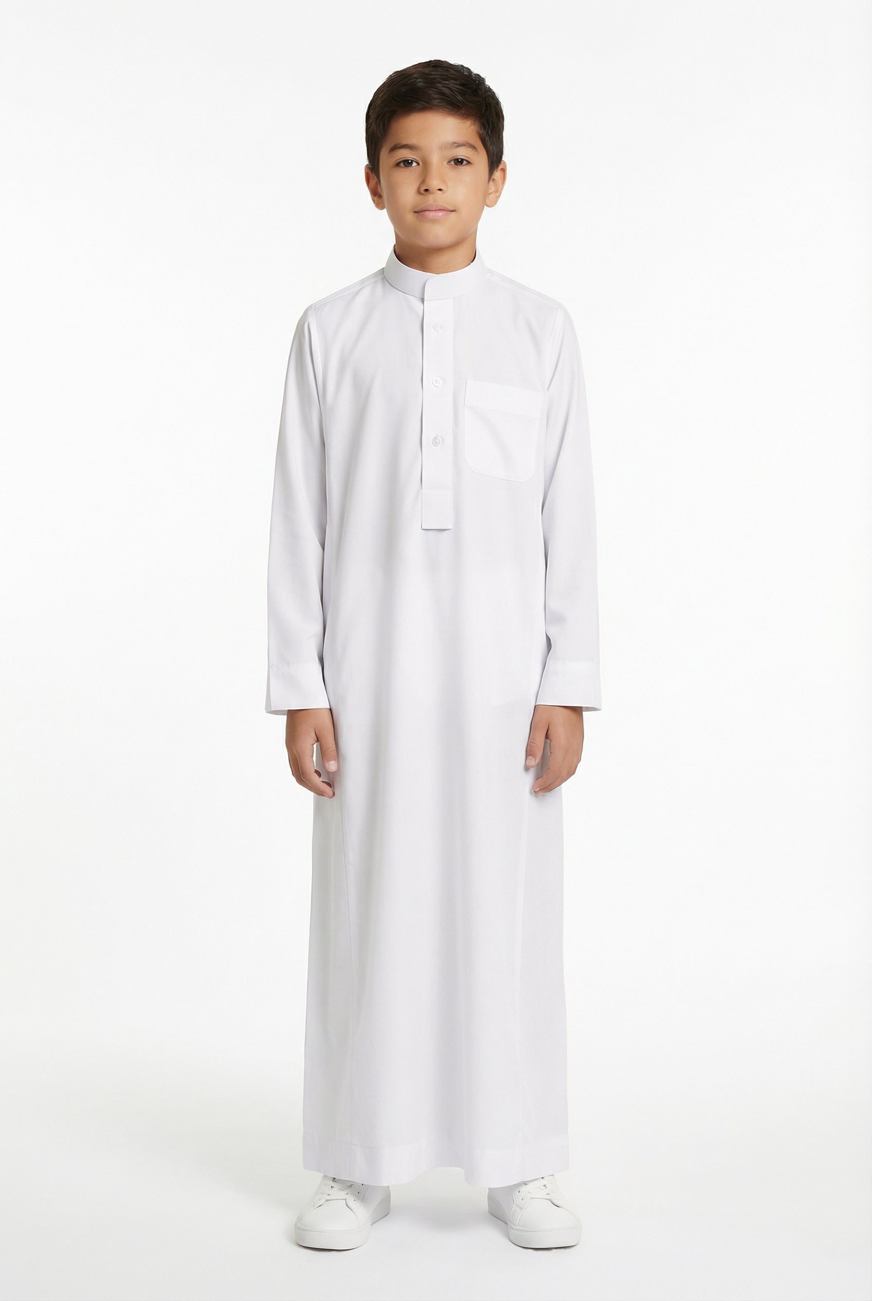 Boys Collared Thobe White 94