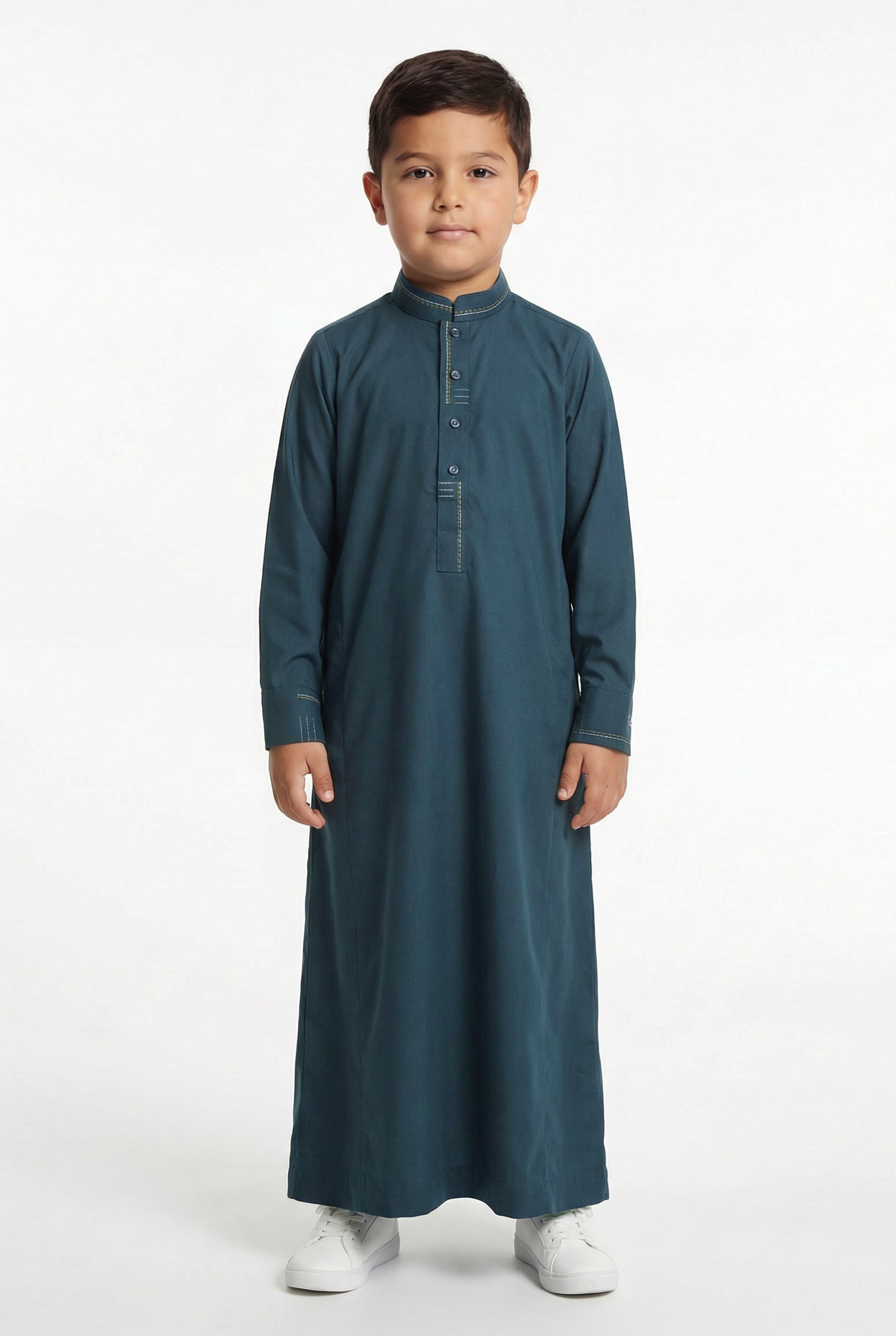 Collared Thobe Teal 956 Col 3