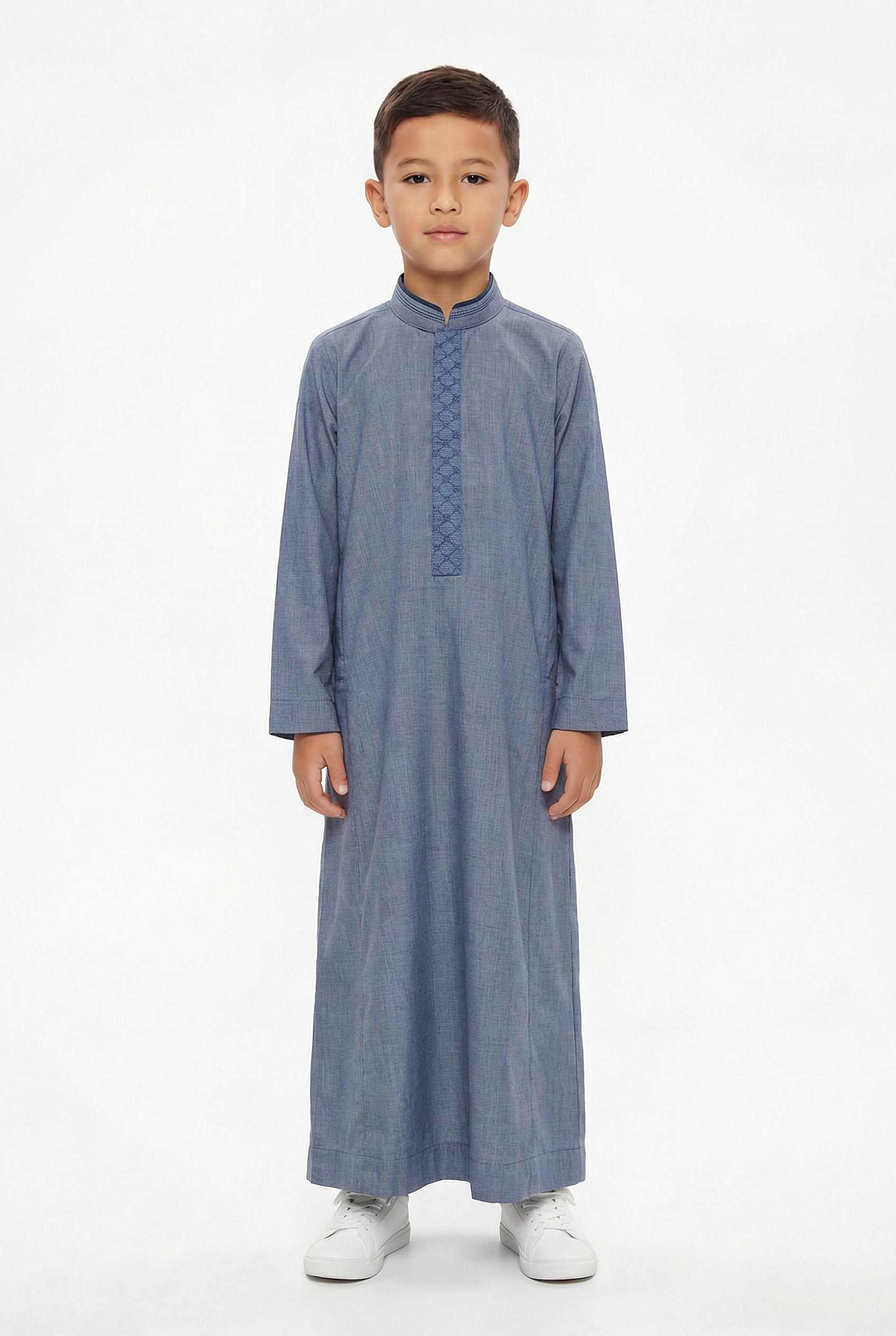 Collared Thobe Blue 959 Col 4